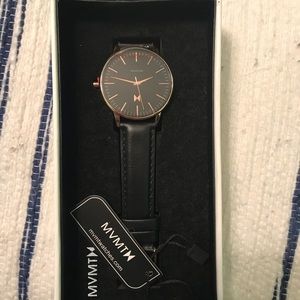 MVMT Black and Rose Gold Watch